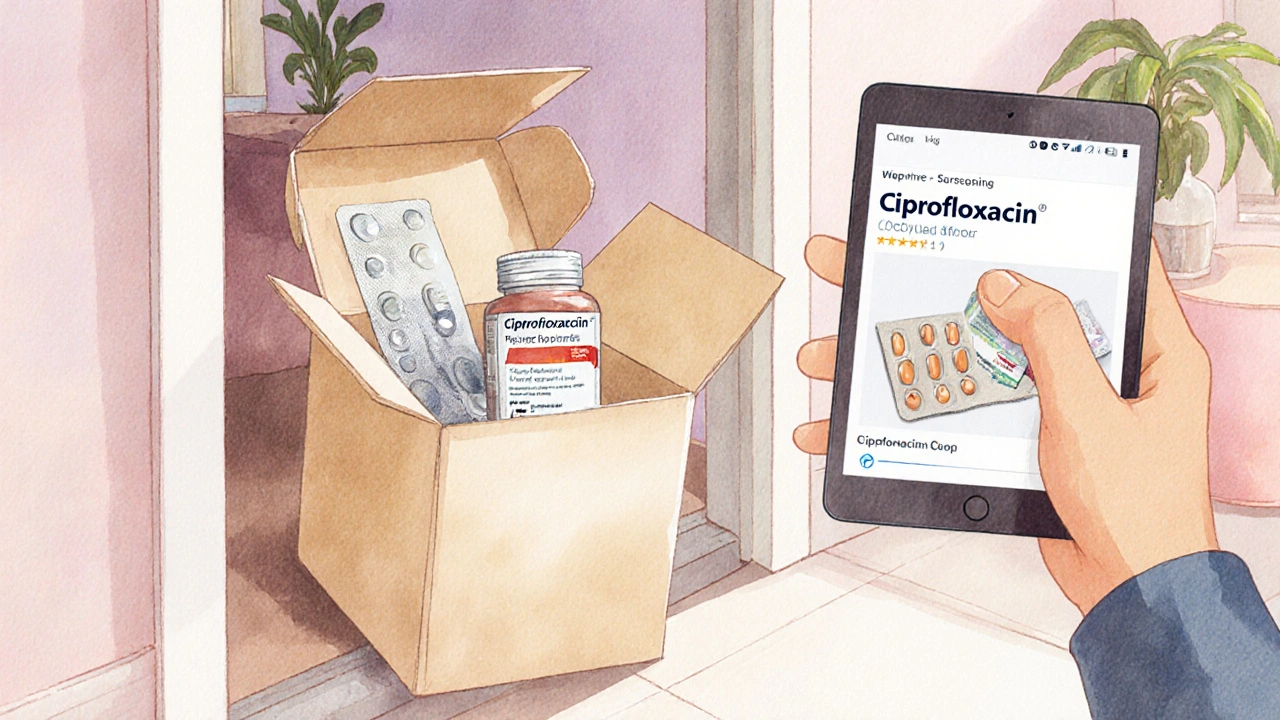 Hands opening a plain box of pills, inspecting and storing them safely.